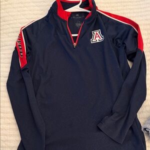 Colosseum Navy and Red Arizona Wildcats Pullover